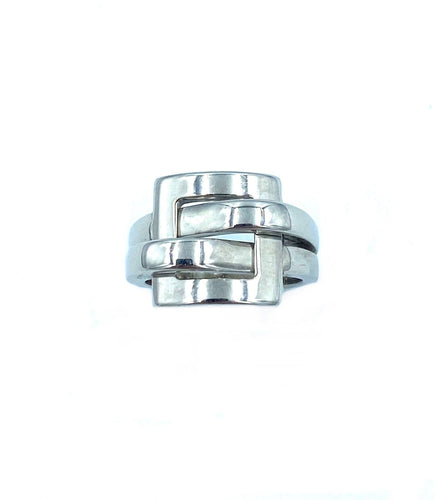 Bague 54 Boucheron. Bague or blanc 58 Facettes
