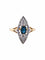 Bague 54 Bague Marquise Saphir Diamants 58 Facettes