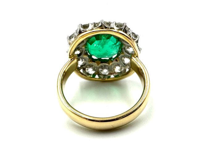 Bague Bague Or Emeraude Diamants 58 Facettes