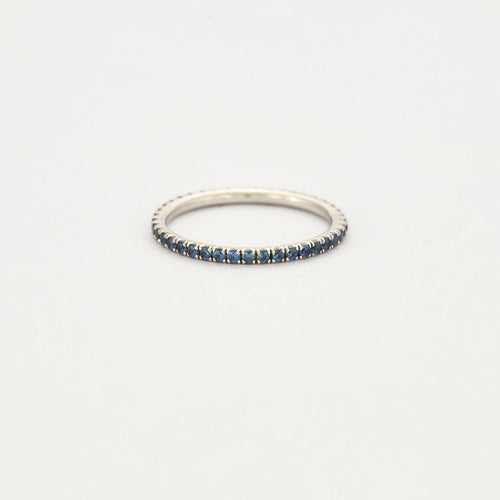 Bague 50 Fine Alliance or gris saphirs 58 Facettes