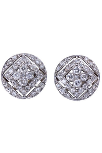 Boucles d'oreilles Boucles d'oreilles Style Art Déco Diamants 58 Facettes 074731