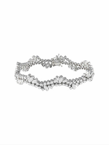Bracelet Bracelet Or blanc Diamants 58 Facettes