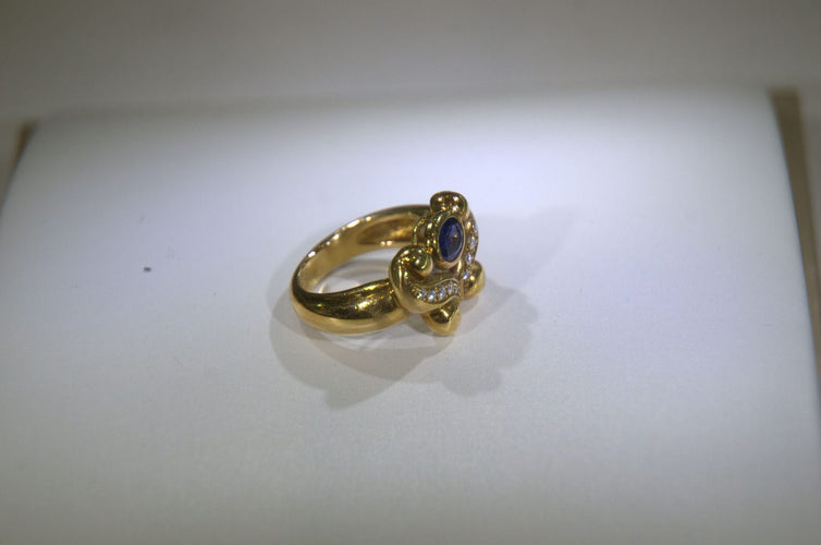 Bague Bague Saphir Diamants 58 Facettes