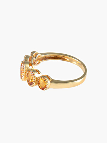 Bague 52 Bague Citrines miel 58 Facettes