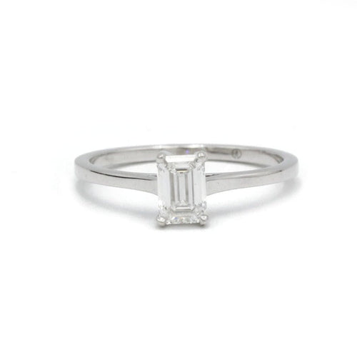 Bague 54 Solitaire en Or blanc, diamant 58 Facettes 230077R