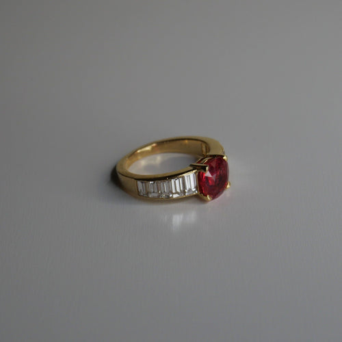 Bague 49 Van Cleef & Arpels - Bague Spinelle et Diamants 58 Facettes