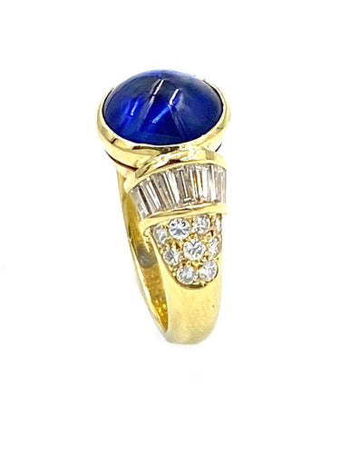 Bague ADLER - Bague or jaune, saphir et diamants 58 Facettes