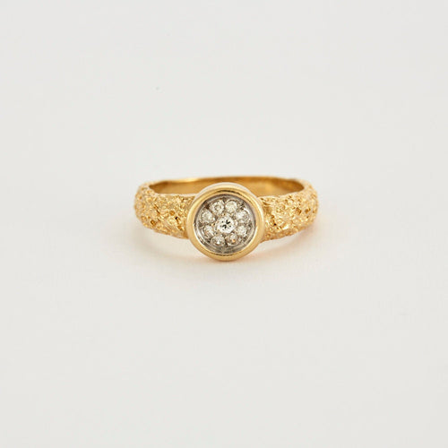 Bague 53 Bague bandeau or texturé Diamants 58 Facettes 240047