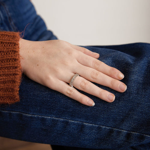 Bague 50 Alliance Tour complet Diamants 58 Facettes JE488