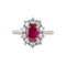 Bague 54 Bague Marguerite Rubis et Diamants 58 Facettes