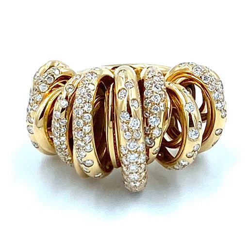 Bague DE GRISOGONO. Collection Sole, bague or rose et diamants 58 Facettes