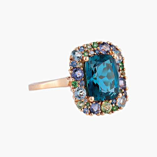 Bague 53 Bague Emotion Isabelle LANGLOIS Topaze 58 Facettes