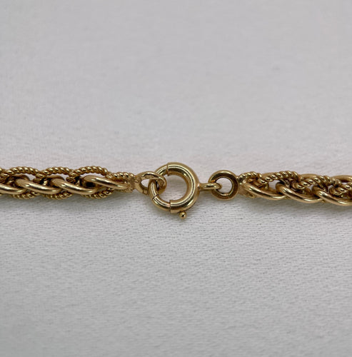 Collier Collier Sautoir Vintage Maillons Ovales Torsadés 58 Facettes