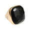 Bague 51 POMELLATO - Bague "Victoria" or rose Jais 58 Facettes 1-1310/1