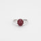 Bague 53 BAGUE RUBIS ENTOURAGE DIAMANTS 58 Facettes