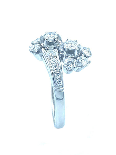 Bague Bague Toi & Moi 1950 or blanc et diamants 58 Facettes