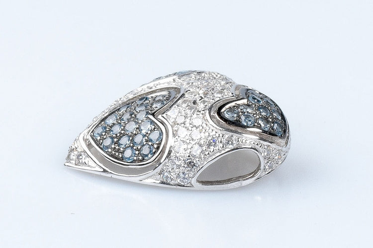 Pendentif Pendentif coeur en or blanc 58 Facettes 111.30249-59