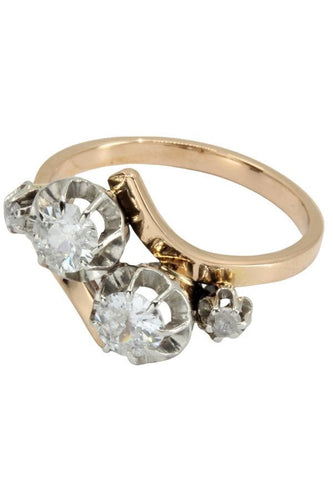 Bague TOI ET MOI ANCIEN 58 Facettes 043421