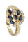 Bague 51 Bague moderne, saphirs, diamants 58 Facettes 063311