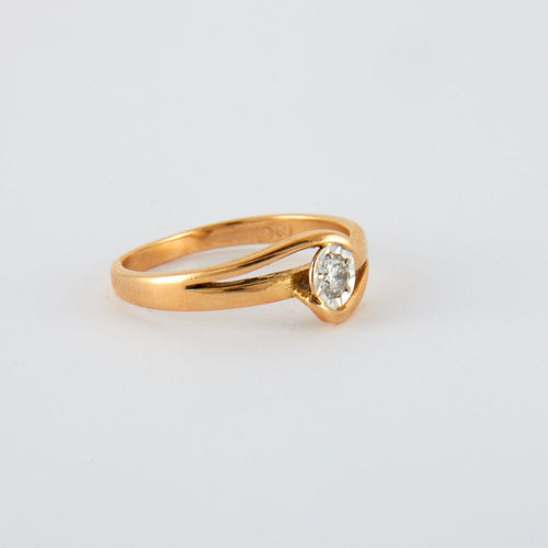 Bague 55 Bague Or jaune Diamants 58 Facettes