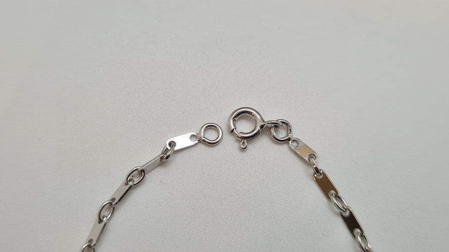 Bracelet Gourmette en Or Blanc 58 Facettes