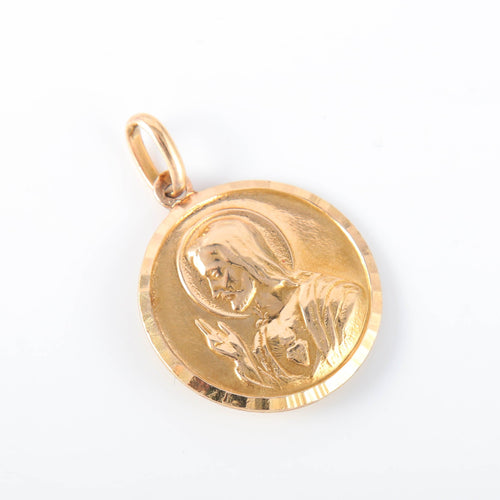 Pendentif Pendentif médaille religieuse deux sens or jaune 58 Facettes 2558