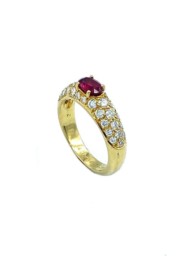Bague BOUCHERON. Bague rubis et diamants 58 Facettes