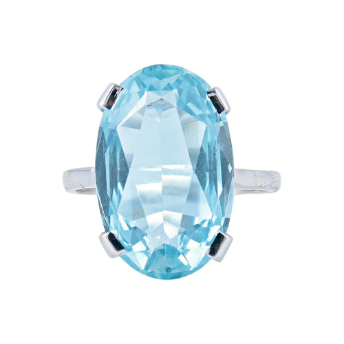 Bague 55 Bague Topaze bleue 58 Facettes
