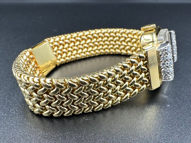 Montre OMEGA - Montre vintage 1950, or et diamants 58 Facettes