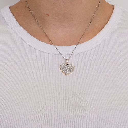 Pendentif Pendentif Cœur pavage Diamants 58 Facettes FL237