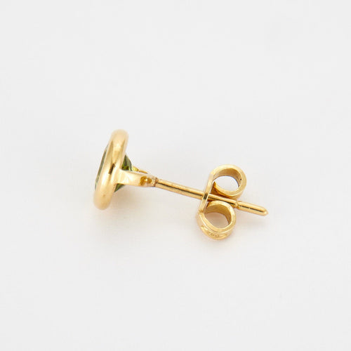 Boucles d'oreilles Clous d'oreilles péridot, or jaune 58 Facettes
