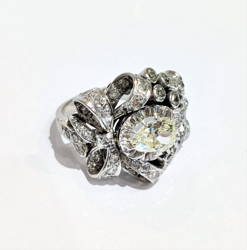 Bague 55 Bague années 50 diamants 58 Facettes 1-775/2