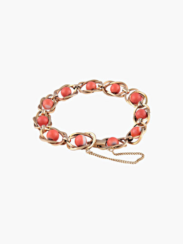Bracelet Bracelet Or et Corail 58 Facettes