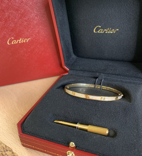Bracelet Bracelet Cartier Love Pavé Diamants PM 58 Facettes 20400000404/ LI