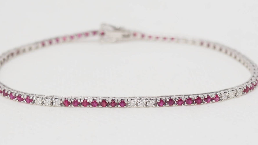 Bracelet 18cm Bracelet rivière rubis diamants 58 Facettes 32237