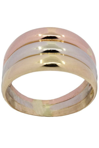 Bague 52 BAGUE TRIPLE JONC 3 ORS 58 Facettes 051431
