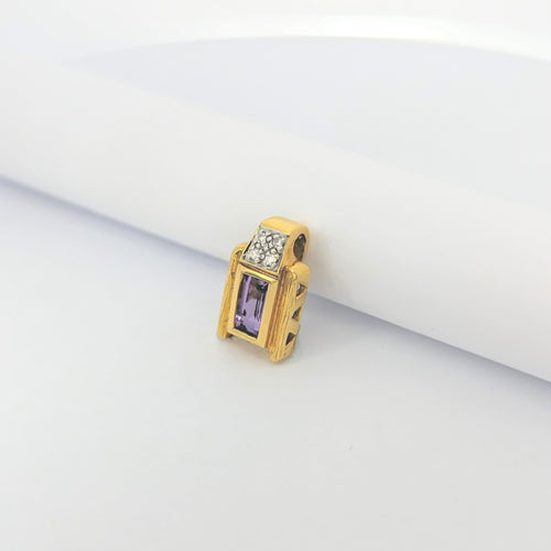 Pendentif Pendentif or jaune diamants et améthyste 58 Facettes 27235