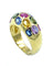 Bague Bague jonc or jaune 18K et saphirs de couleur 58 Facettes