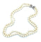 Collier Bucherer. Important collier double rangs perles et diamants 58 Facettes