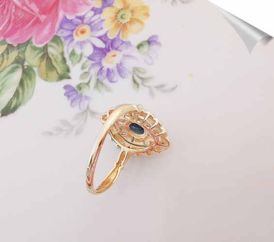 Bague Bague Marquise Saphir Diamants 58 Facettes AA 1512