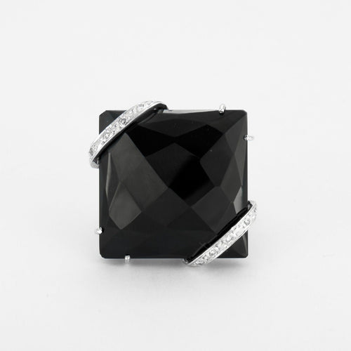 Bague 52 Bague Diamants, Onyx 58 Facettes