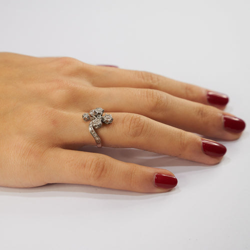 Bague Bague Duchesse Ancienne Or Gris Platine Diamants 58 Facettes LOT 3446