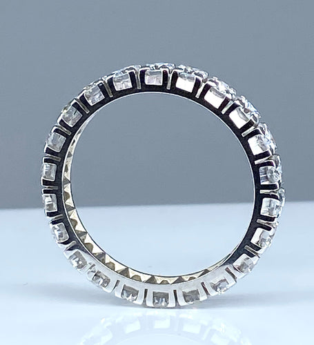 Bague 53 Alliance 22 diamants 2,20 carats 58 Facettes AB282