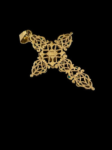 Pendentif Croix Napoléon III Turquoises Perles fines 58 Facettes 1157412