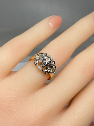 Bague 50 Bague Napoléon III en Or jaune & Diamants 58 Facettes