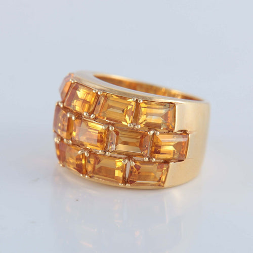 Bague 55 POIRAY - Bague en or et citrines 58 Facettes