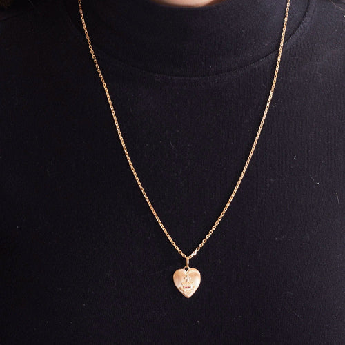 Pendentif Pendentif coeur or rose rubis roses 58 Facettes