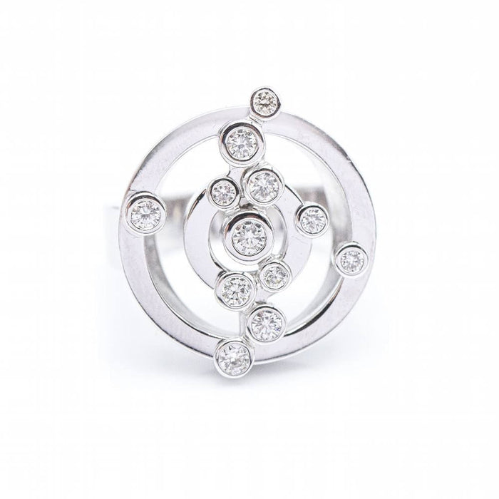 Bague 54 Bague ADAGIO Or blanc Diamants 58 Facettes N102890