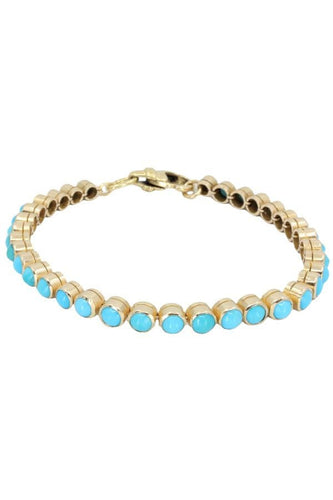 Bracelet BRACELET ANCIEN LIGNE TURQUOISES 58 Facettes 046391