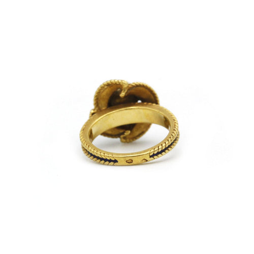 Bague 46 Bague - Or, perle et émail 58 Facettes 230270R